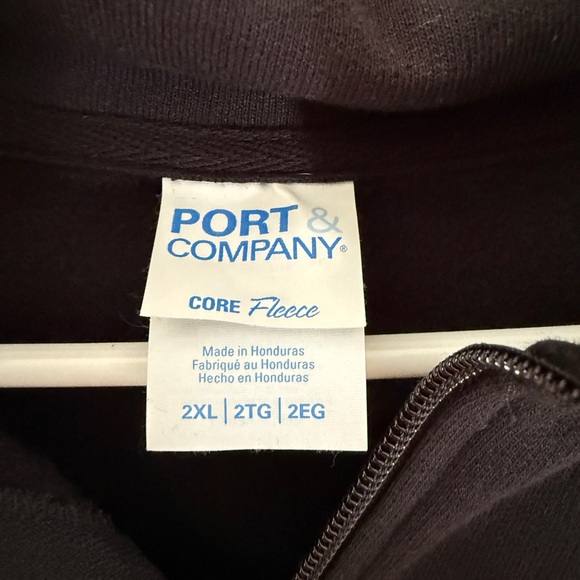 Port & Company Black Full-Zip Hoodie - Picture 2 of 2